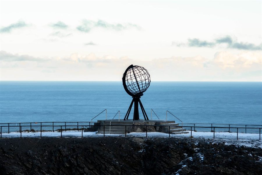 The North Cape globe monument